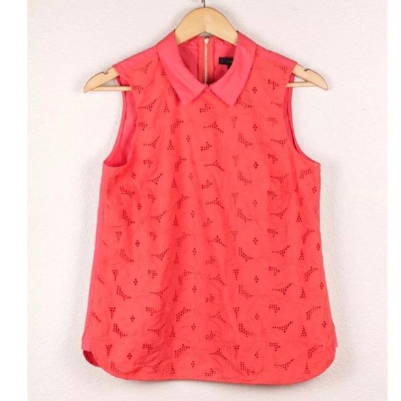 J. Crew Tops - J.Crew Peter Pan Top Orange